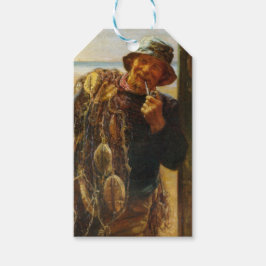 Jovial Fisherman (door Frederick Morgan) Cadeaulabel