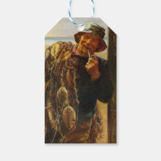 Jovial Fisherman (door Frederick Morgan) Cadeaulabel (Voorkant)