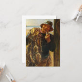 Jovial Fisherman (door Frederick Morgan) Kaart (Voorkant / Achterkant in situ)