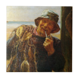 Jovial Fisherman (door Frederick Morgan) Tegeltje