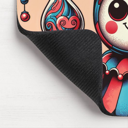 Jovial Jester en gevederde vriend Muismat (Hoek)