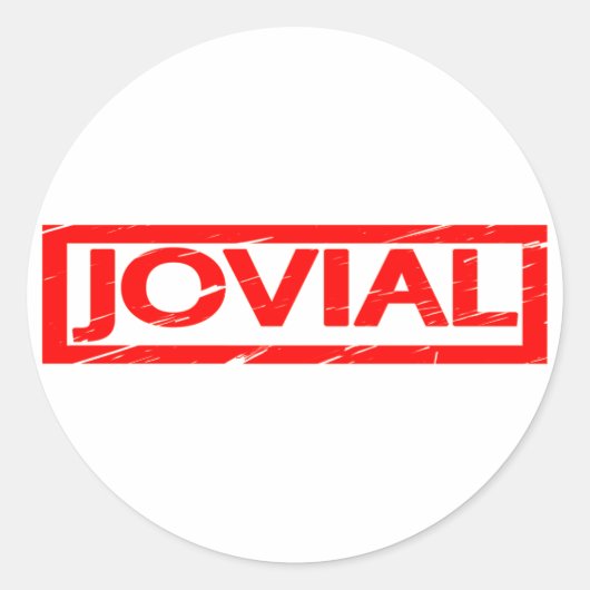 Jovial Stamp Ronde Sticker (Voorkant)
