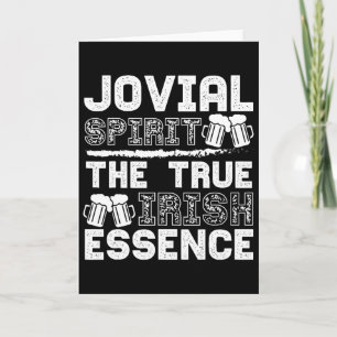 Joviale Geest Echte Ierse Essentie Bier St Patrick Kaart