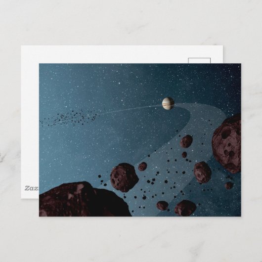 Jovian Trojans Asteroïden. Briefkaart (Voorkant / Achterkant)