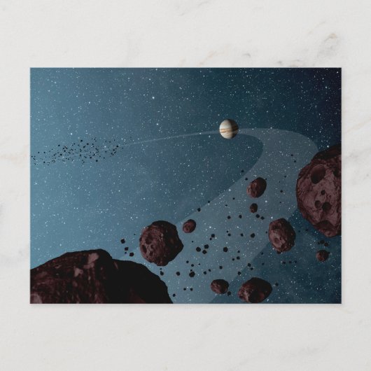 Jovian Trojans Asteroïden. Briefkaart (Voorkant)
