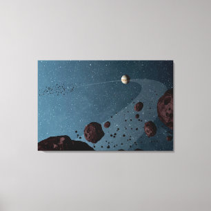 Jovian Trojans Asteroïden. Canvas Afdruk