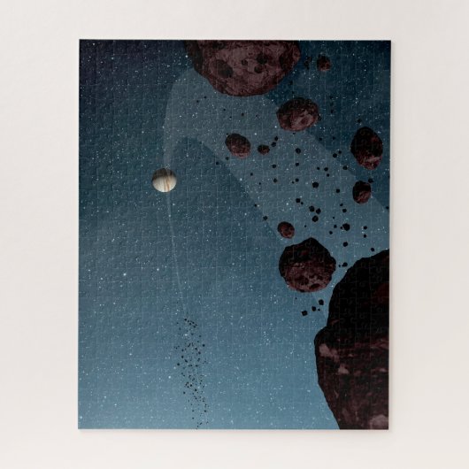 Jovian Trojans Asteroïden. Legpuzzel (Verticaal)