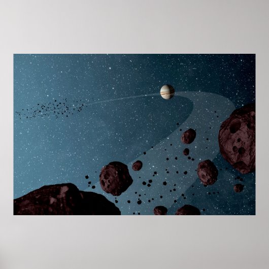 Jovian Trojans Asteroïden. Poster (Voorkant)