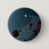 Jovian Trojans Asteroïden. Ronde Button 5,7 Cm (Voorkant)