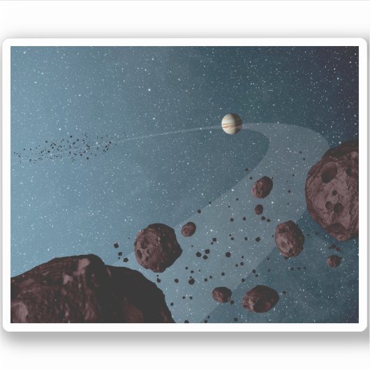 Jovian Trojans Asteroïden. Sticker (Voorkant)