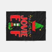 Jovie Elf Matching Family Lighting Christmas  Fleece Deken (Voorkant (Horizontaal))