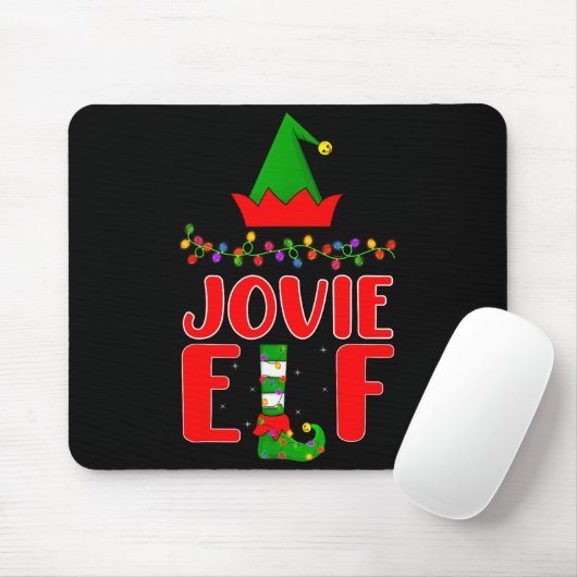 Jovie Elf Matching Family Lighting Christmas Muismat (Met muis)