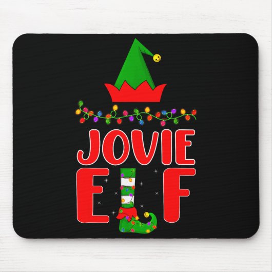 Jovie Elf Matching Family Lighting Christmas Muismat (Voorkant)