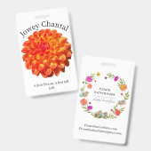 Jowey Chantal Dahlia ID-badge Badge (Voor- en achterkant)