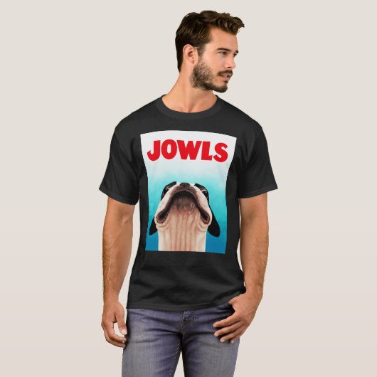 Jowls Boston Terrier poster Classic T-Shirt (Voorkant volledig)