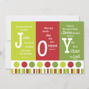 JOY 2-Sided kerstkaart met versiering