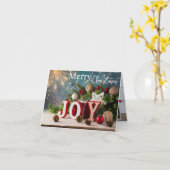 Joy 6 Afbeelding Kerst Wenskaart Kaart (Gele Bloem)