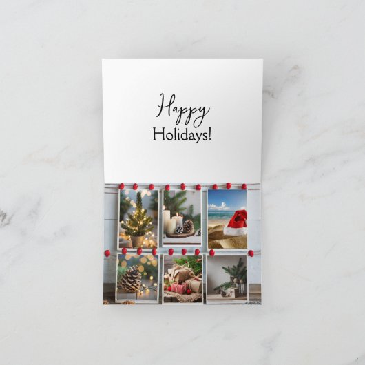 Joy 6 Afbeelding Kerst Wenskaart Kaart (Binnen)