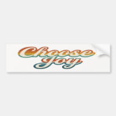 Joy  70s Rainbow Script gebruiken Bumpersticker (Voorkant)