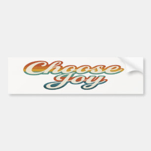 Joy 70s Rainbow Script gebruiken Bumpersticker