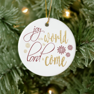 Joy aan de wereld, de Heer is gekomen Keramisch Ornament
