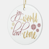 Joy aan de wereld, de Heer is gekomen Keramisch Ornament (Links)