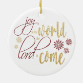 Joy aan de wereld, de Heer is gekomen Keramisch Ornament (Achterkant)