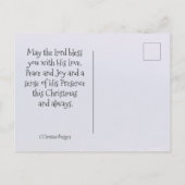 Joy aan de wereld De Heer komt, Kerstman Carol Briefkaart (Achterkant)