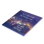 Joy aan de wereld De Heer komt, Kerstman Carol Tegeltje (Zijkant)