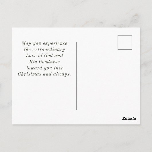 Joy aan de wereld De Heer komt, Kerstmis Briefkaart (Achterkant)