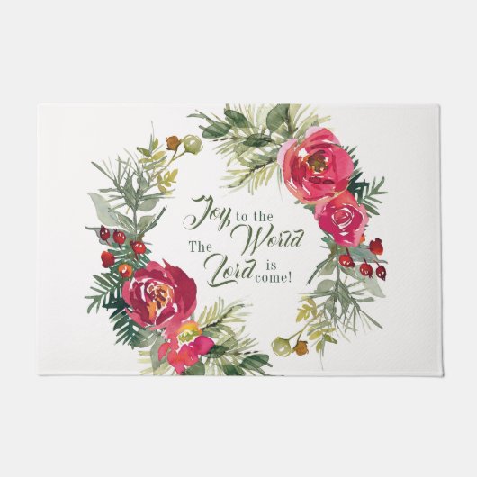 Joy aan de wereld De Heer komt, Kerstmis Deurmat (Voorkant)