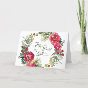 Joy aan de wereld De Heer komt, Kerstmis Feestdagen Kaart