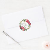 Joy aan de wereld De Heer komt, Kerstmis Ronde Sticker (Envelop)