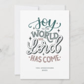 Joy aan de wereld is de Heer gekomen. Kerstmis Feestdagenkaart (Voorkant)