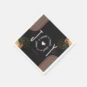 Joy aan de Wereld Modern Boho Kerstmis Servet (Hoek)