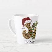 Joy aan de Wereldfeestdag met kerstmis Latte Mok (Linkerhoek)