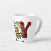 Joy aan de Wereldfeestdag met kerstmis Latte Mok (Rechterhoek)