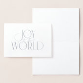 Joy aan de World Modern Kersttypografie Folie Kaarten (Display)