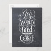 Joy aan het World Chalkboard met kerstcadeaus Feestdagenkaart (Voorkant / Achterkant)