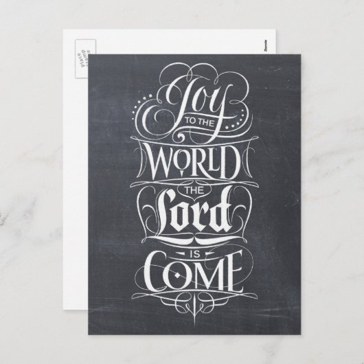 Joy aan het World Chalkboard met kerstcadeaus Feestdagenkaart (Voorkant / Achterkant)