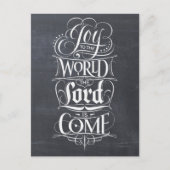 Joy aan het World Chalkboard met kerstcadeaus Feestdagenkaart (Voorkant)