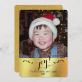 Joy! - Aangepast goud || Fotokerstmis (Voorkant / Achterkant)