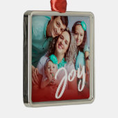 Joy | Aangepaste foto | Kerstkeramisch Ornament (Rechts)