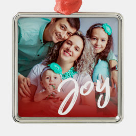 Joy | Aangepaste foto | Kerstkeramisch Ornament