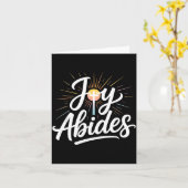 Joy Abides Christian Cross Sunbeam Faith Insration Kaart (Gele Bloem)