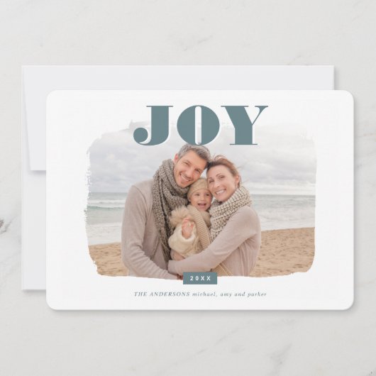 Joy | Abstract Lijst Fotobekleding Feestdagenkaart (Voorkant)