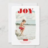 Joy | Abstract Lijst Fotobekleding Feestdagenkaart (Voorkant)