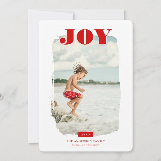 Joy | Abstract Lijst Fotobekleding Feestdagenkaart (Voorkant)