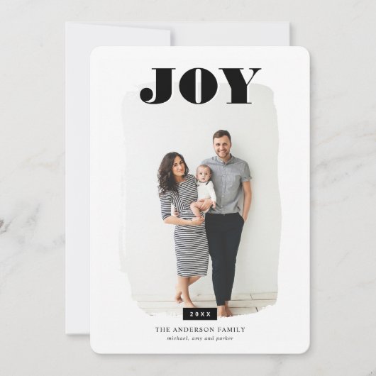 Joy | Abstract Lijst Fotobekleding Feestdagenkaart (Voorkant)