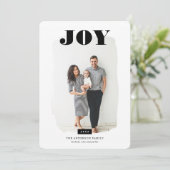 Joy | Abstract Lijst Fotobekleding Feestdagenkaart (Staand voorkant)